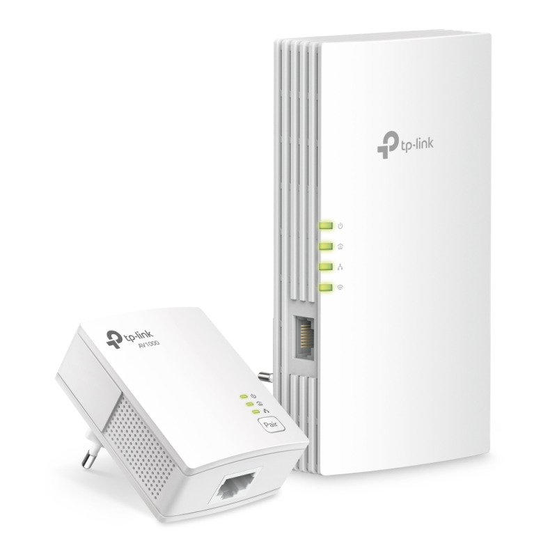 Kit (2 piezas) TP-Link Wi-Fi 6 Powerline Home Plug TL-WPA7817 Kit  AV2 1000Mbps AX1500 1x TL-WPA7817 y 1x TL-PA7017 EasyMesh